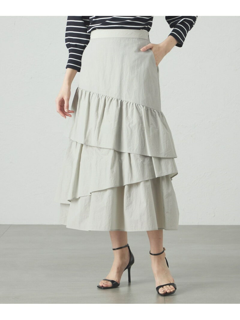 【SALE／50%OFF】【セットアップ対応/イチオシ】ティアードスカート CAST: キャスト コロン スカート その他のスカート ブラック ホワイト ベージュ【RBA_E】【送料無料】[Rakuten Fashion]
