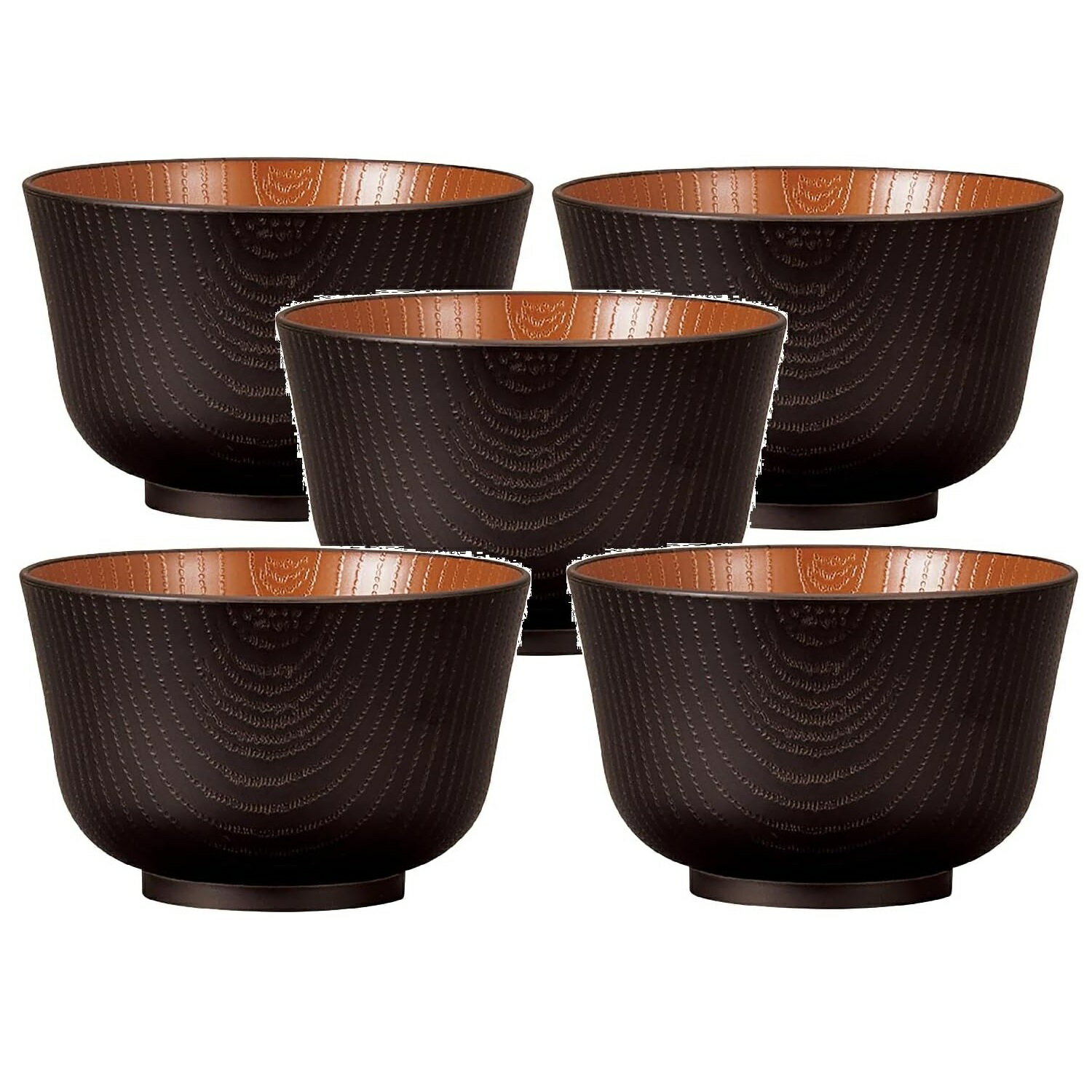 山中漆器 山中塗 レンジ対応 ナチュール 百合型檸杢目汁椀 ブラック&ブラウン・家庭用電子レンジ・家庭..