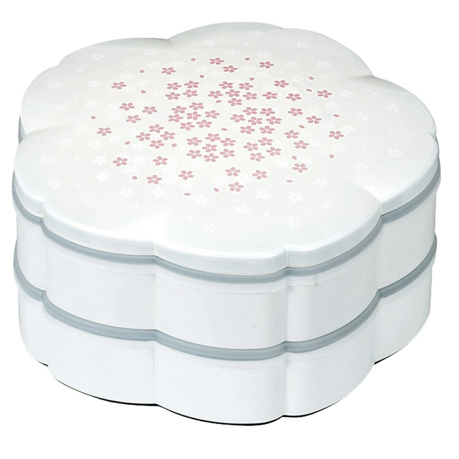 山中漆器 山中塗 7.5桜オードブル 初桜（タッパ付）ホワイト