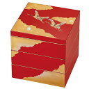 山中漆器 山中塗 5.0三段重 吉祥鶴(AR)