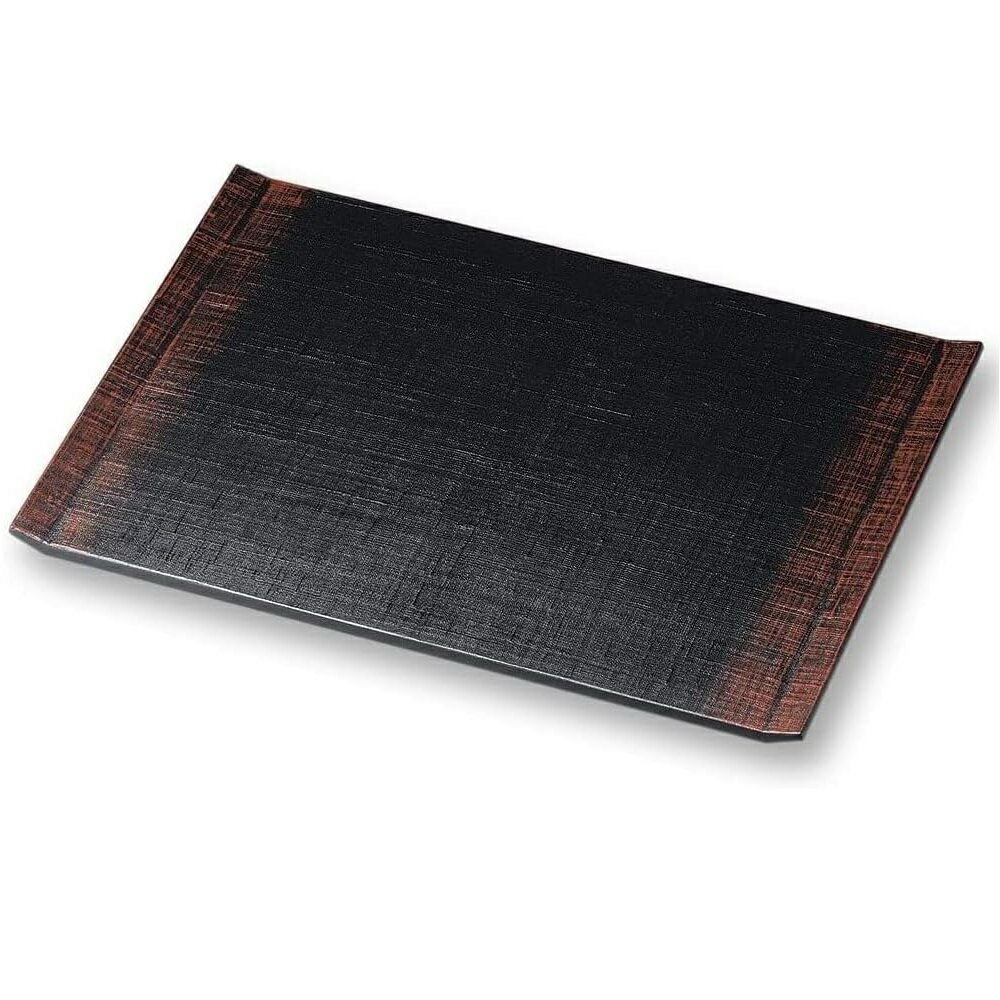 越前漆器 越前塗り 両折れ布貼り膳 ぼかし塗り 日展作家 森田清照作