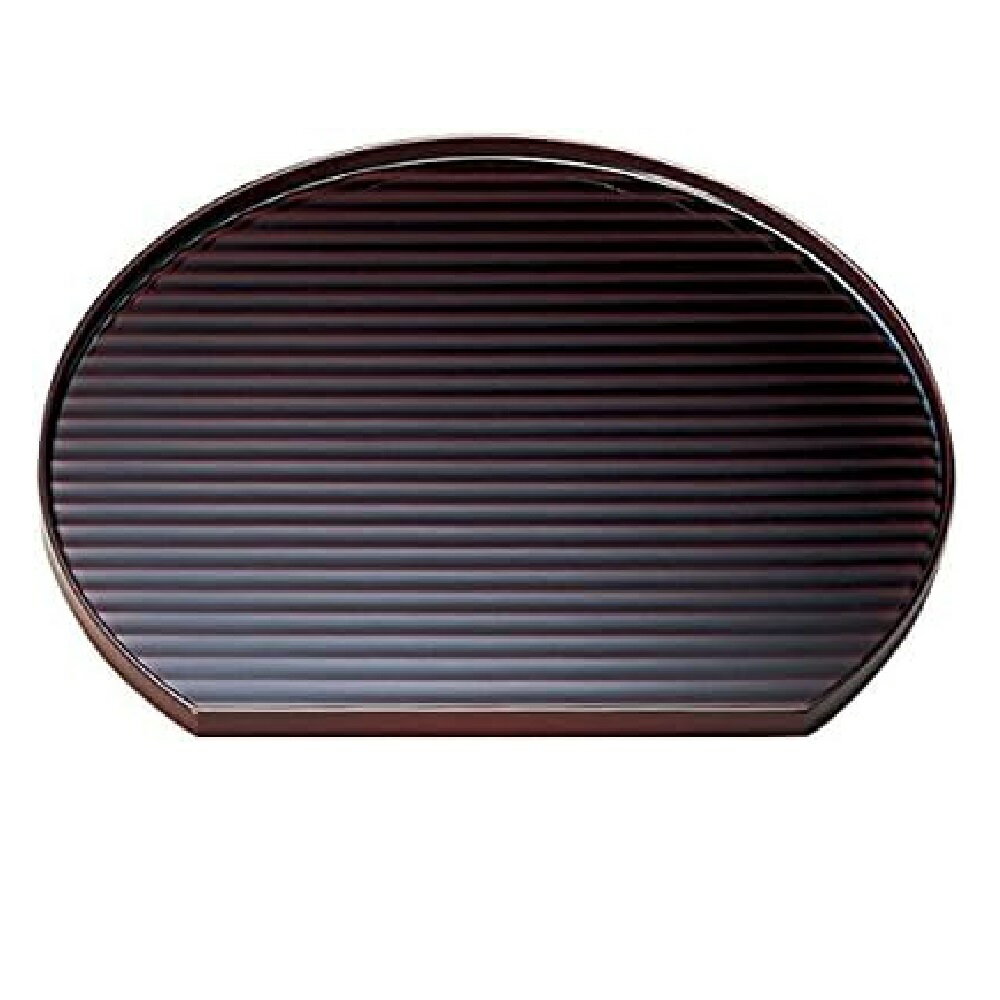 越前漆器 越前塗り かんな目 尺2半月膳 溜