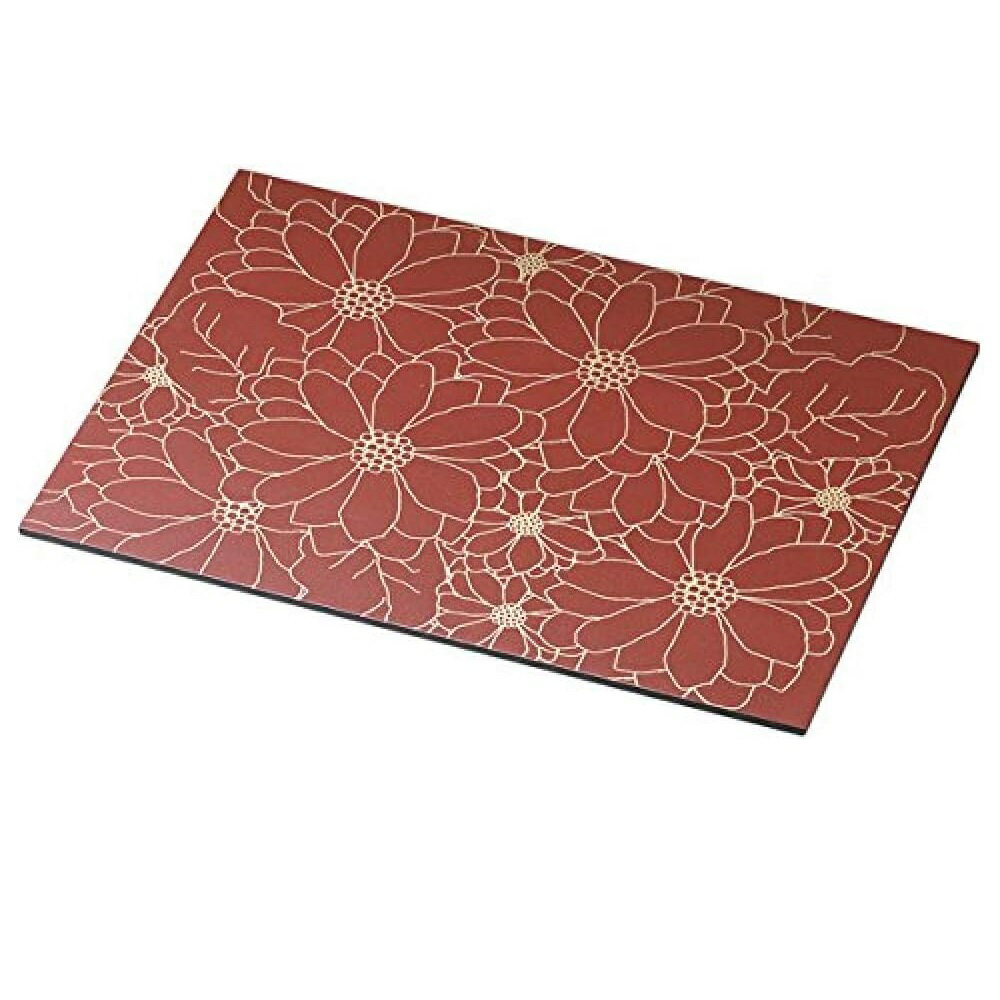 越前漆器 越前塗り 花柄 ランチョンマット 赤・金