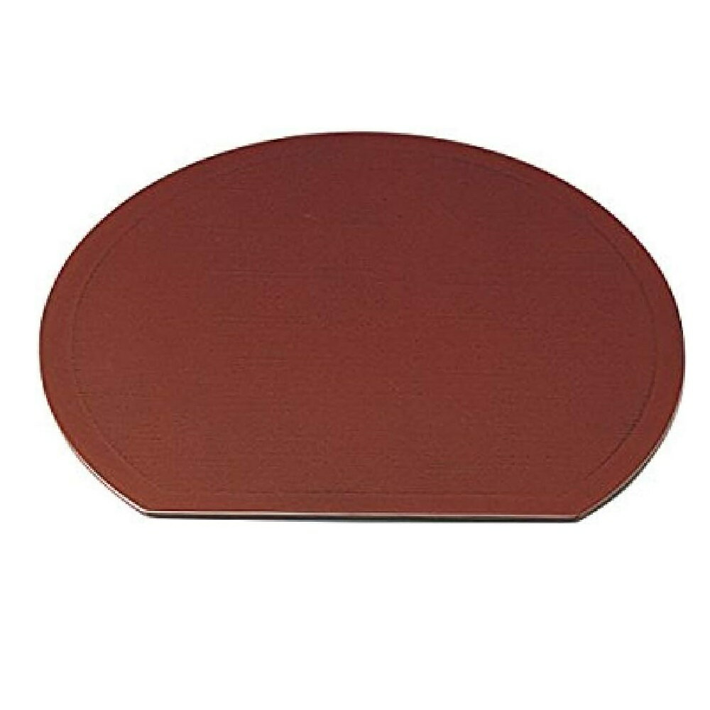 越前漆器 越前塗り 布目 尺3半月マット 古代朱(3)