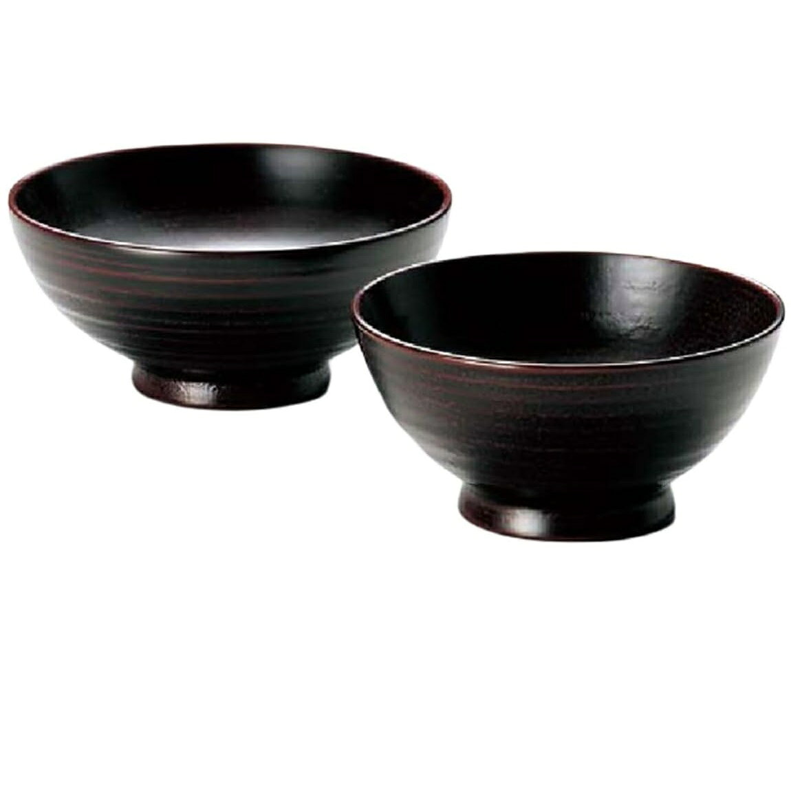 Rakuten - 越前漆器 地の粉飯椀（大・小）溜セット　伝統工芸士・梶原伸夫作