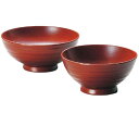 越前漆器 地の粉飯椀(大・小)古代朱セット 伝統工芸士・梶原伸夫作