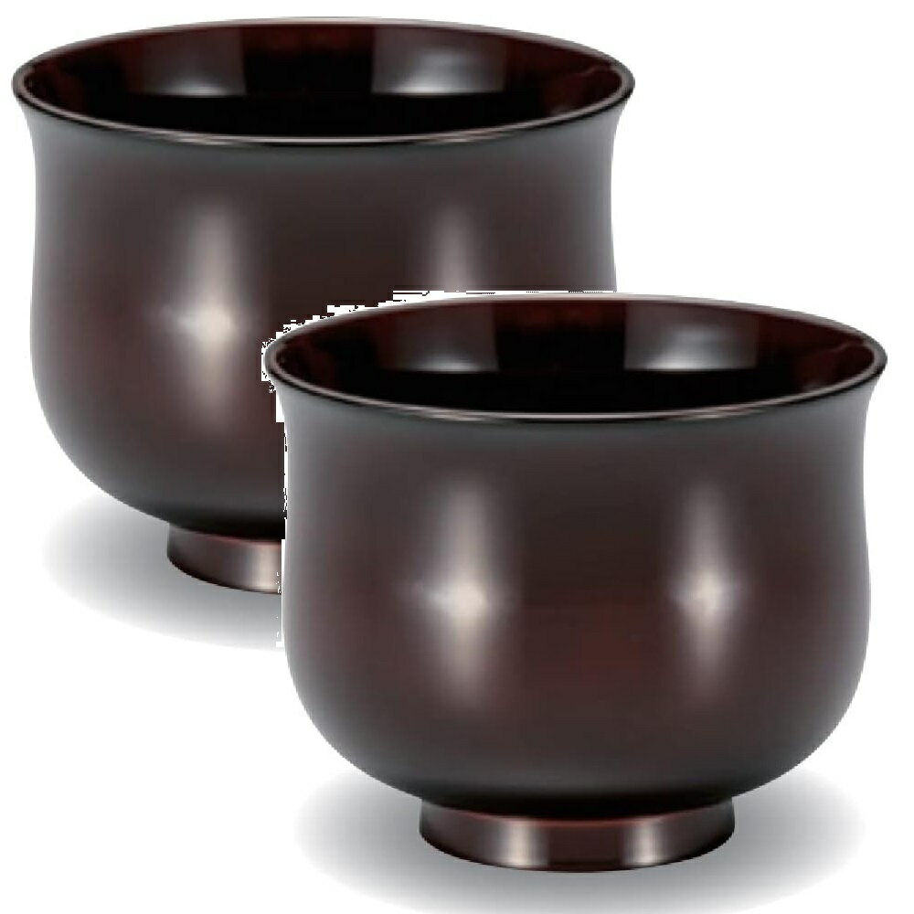 Rakuten - 越前漆器 漆遊館 越前塗り 溜 福部 汁椀　食洗機・レンジ対応(2客組)