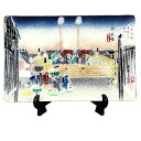 七宝焼き 日本の伝統美 飾皿 46 日本橋 (縦120mm×横180mm)(3)