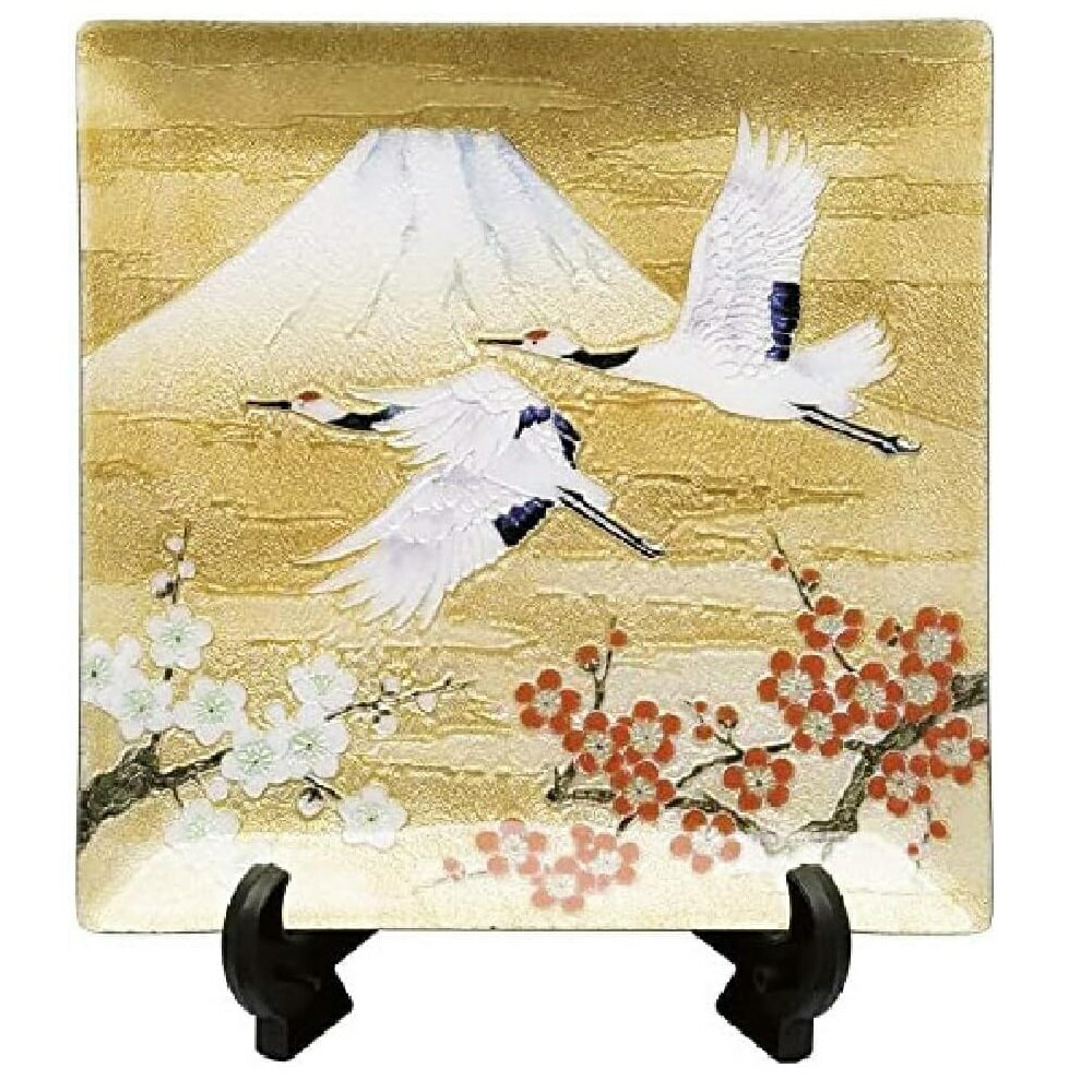 Rakuten - 七宝焼き 祝い鶴 飾皿 88 (縦240mm×横240mm)