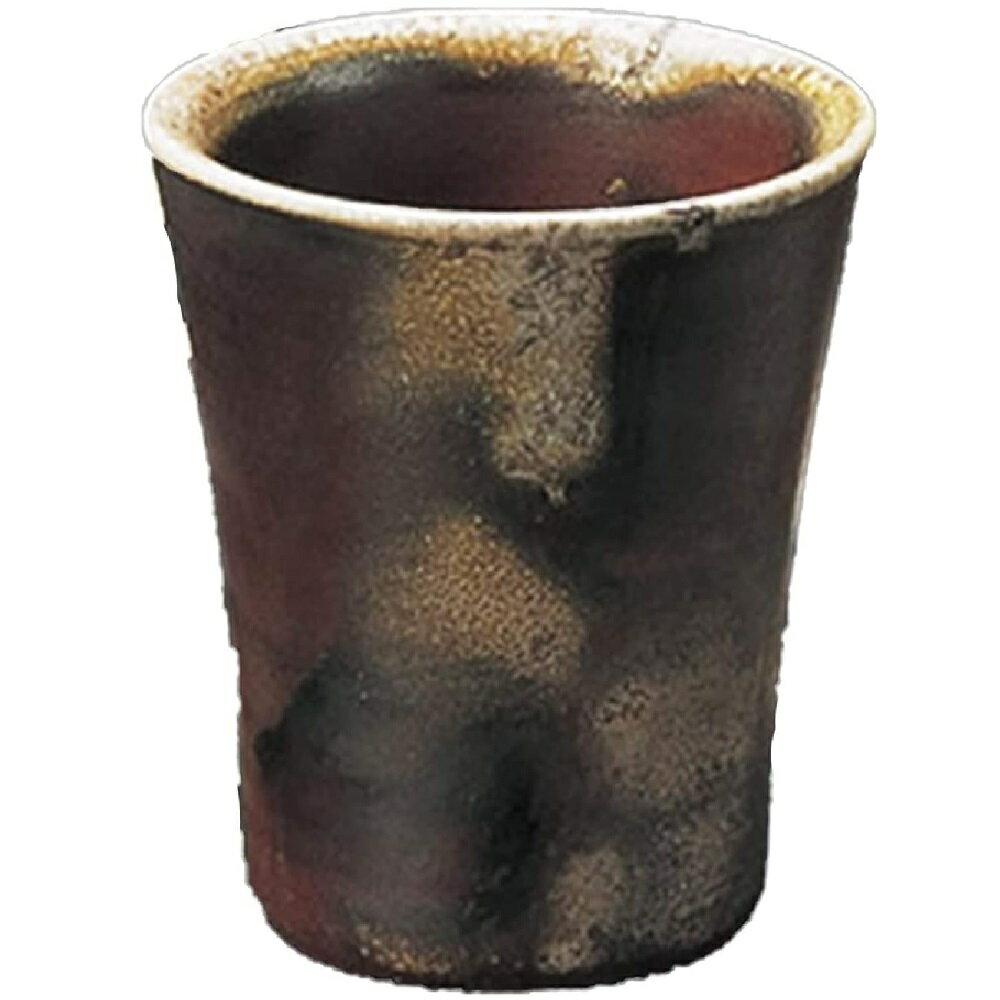 備前焼 陶峰窯 桟切焼 フリーカップ サイズ:径9x 10.5 cm (310ml)