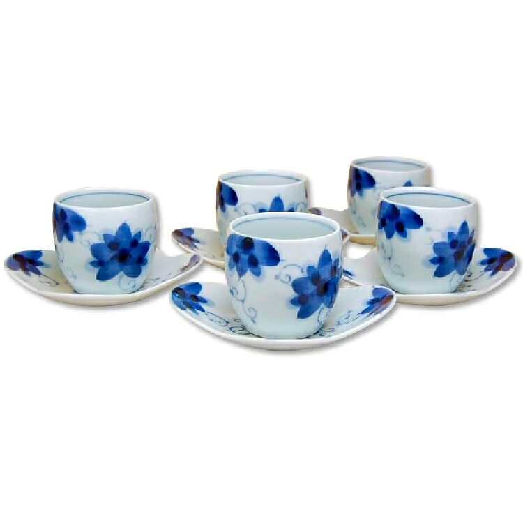 【サイズ】煎茶：口径6.3cm×高さ6cm ◇材質：磁器 ◇生産地：日本（有田焼） ◇絵付け：職人による手描き 有田焼は佐賀県西部の有田町を中心とする地域で生産される、日本を代表する陶磁器です