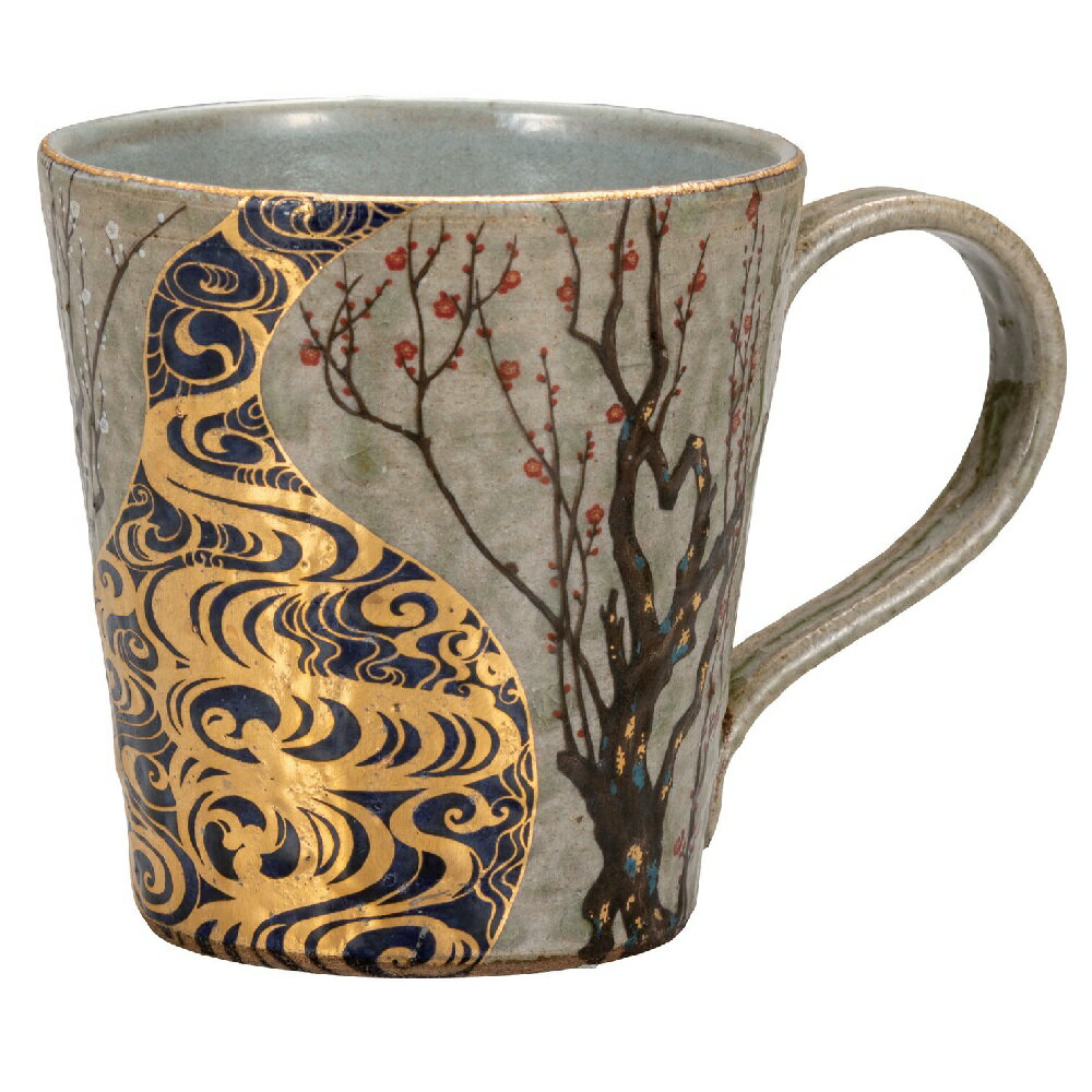 日本の伝統工芸品【九谷焼】マグカップ 光琳梅