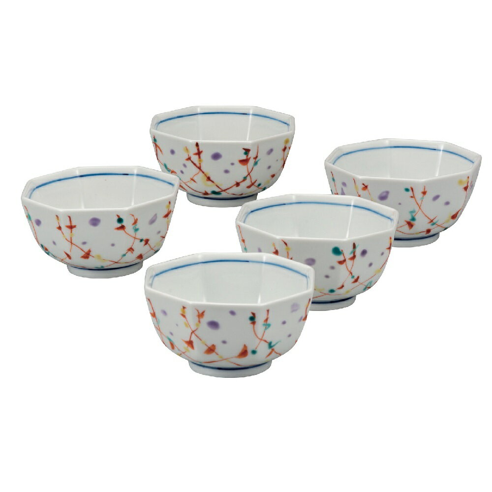 日本の伝統工芸品【九谷焼】3.2号小鉢揃 ハーモニー（5客組）