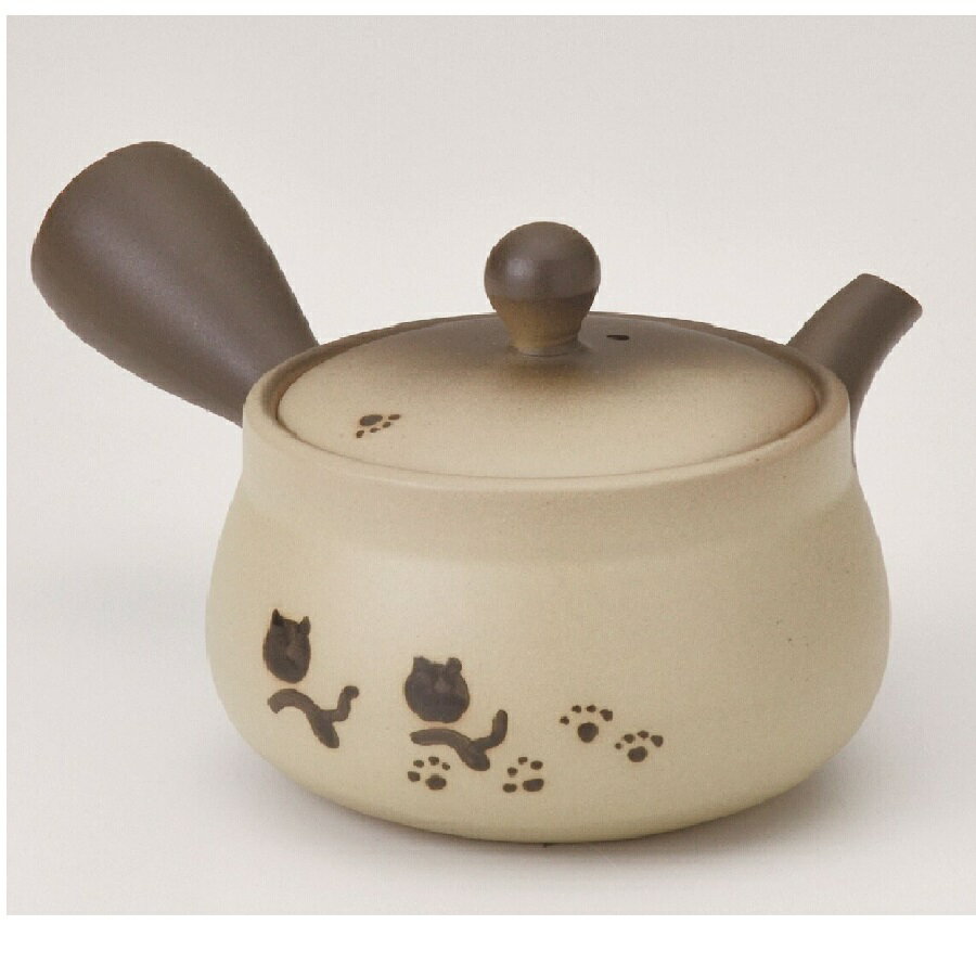 常滑焼 急須【深蒸し急須/さわやか網急須】浅ブクロおっかけ猫 山房作