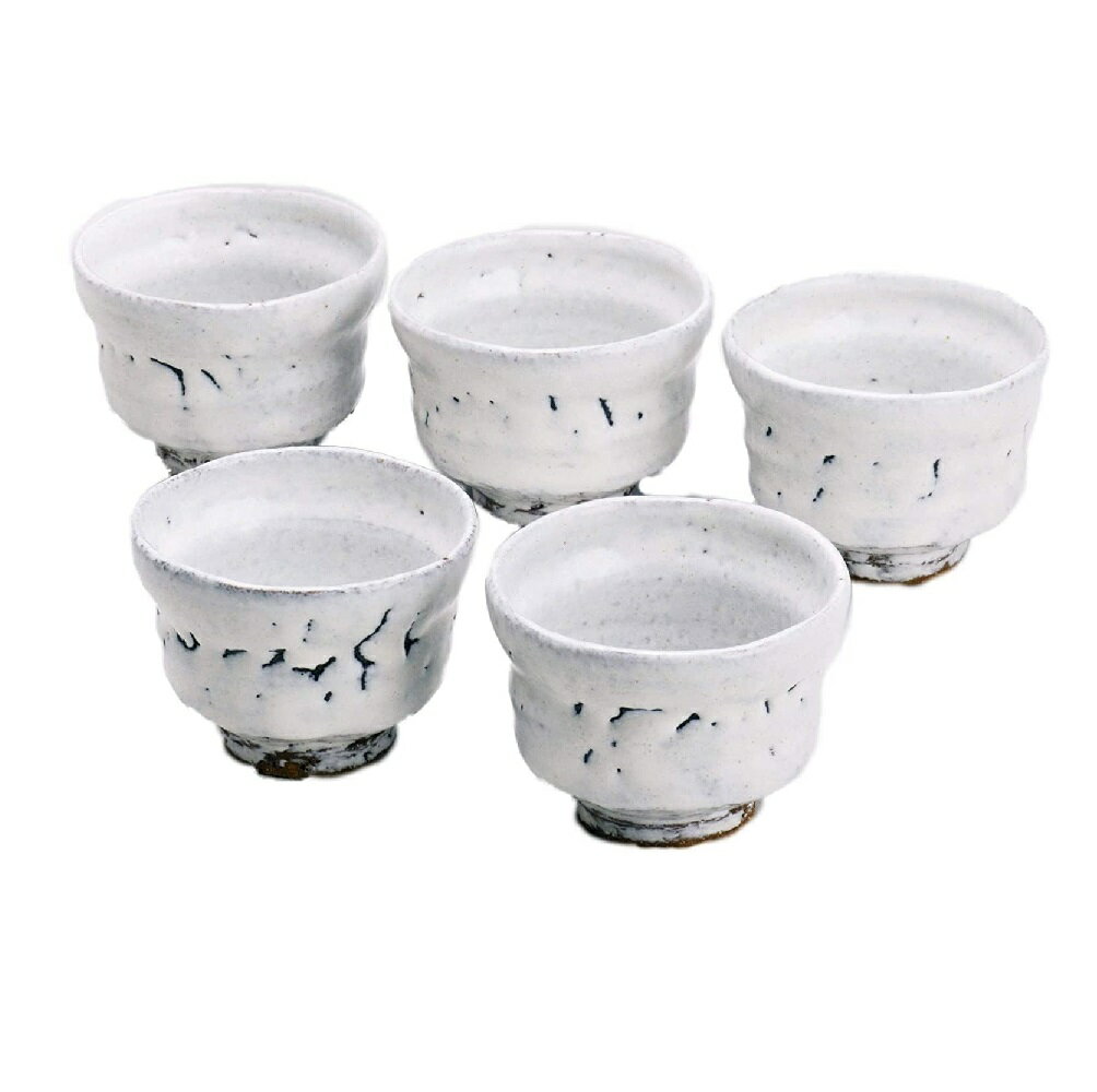 萩焼 服部天龍 松尾邑華作 白萩 汲出し揃（5客組）（300ml）×5客