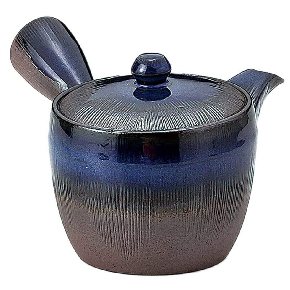 萬古焼 洙山陶苑 急須 2.0号 千筋急須 ナマコ巻・370cc (丸網)