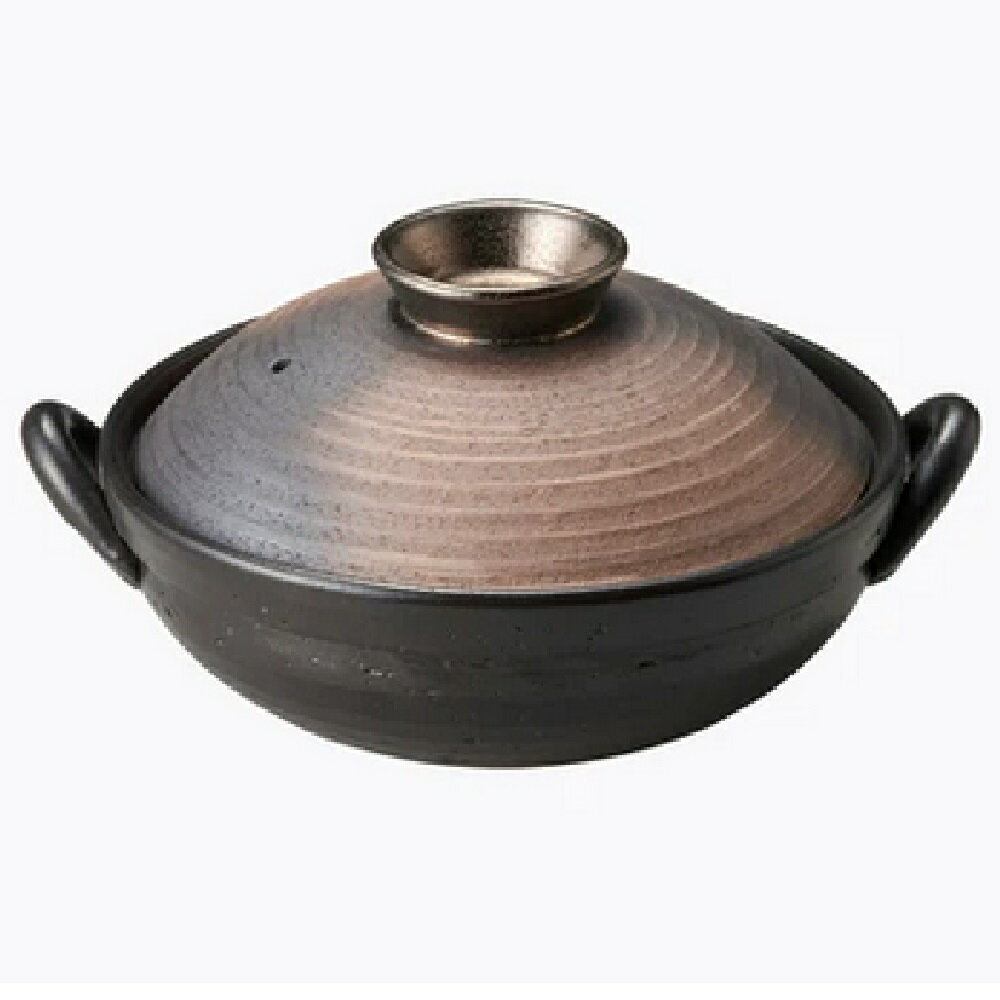 萬古焼 竜清窯 金彩 6号 手造り土鍋【直火・オーブン・電子レンジ使用可能】