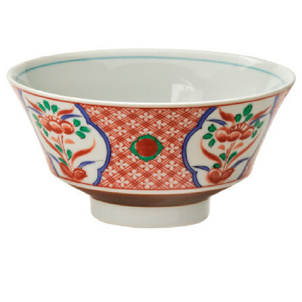 美濃焼 呉須赤絵 ラーメン鉢（径18x9cm）