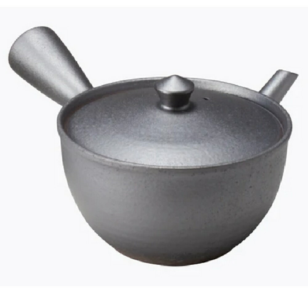 萬古焼 ベンリー急須 2号末広 黒ゆずたたき(底網)