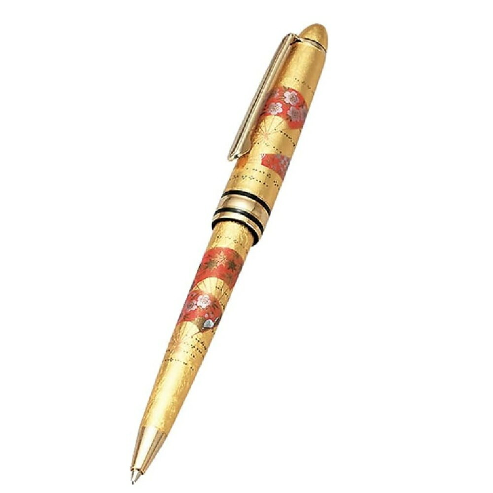 山中漆器 山中塗 漆芸 ボールペン (箔工芸 扇面)