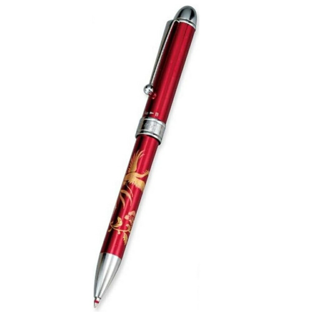 樂天商城 - 山中漆器 山中塗 プラチナ漆芸多機能ペン (鳳凰) エンジ