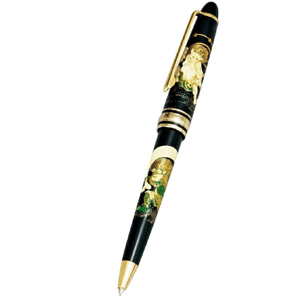 Other - 山中漆器 山中塗 漆芸 ボールペン (黒)(風神雷神)