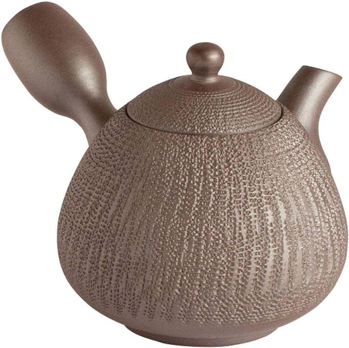 萬古焼 舘正規作 1.8号 茄子特ビリ急須　共茶こし（セラメッシュ/陶製茶こし）