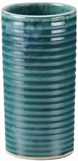 会津流紋焼 筒型花瓶 高さ約17cm