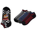 【3足組×5セット販売】おたふく手袋 先丸CREW SOCKS【15足】【サイズ】　25〜27cm ブロックチェック カラー S-422