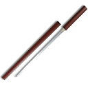 模擬刀 朱鞘 仕込杖 全長:81cm 刃渡:48.5cm 柄長:21.5cm 鞘塗:朱石目塗 刀身:亜鉛合金鎬刀身 刃紋:乱れ刃紋