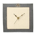 信楽焼　掛時計　カフェ(角)　サイズ:奥行4×幅16.5×高さ15cm