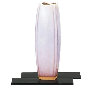 萩焼 椿秀窯 清月 花生（花台付）　サイズ：8.5 ×24.5cm　M50525500-842