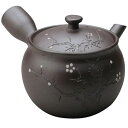 萬古焼 陶山製陶所 ダルマ梅彫 1.5号急須(サークル網)