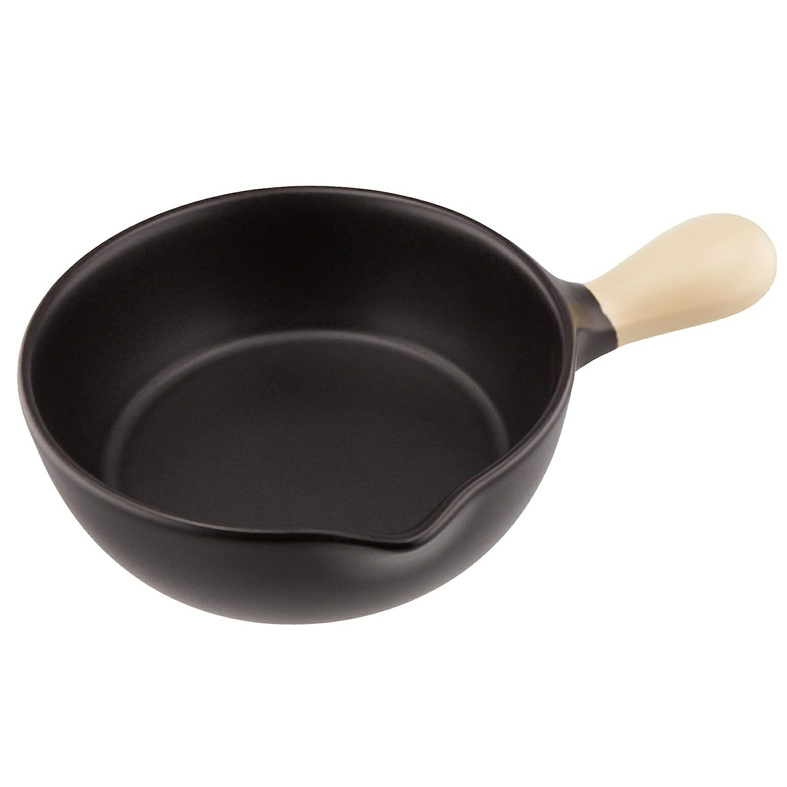 萬古焼 耐熱食器 ソースパン(ブラック/アイボリー) オーブン・電子レンジ・直火対応