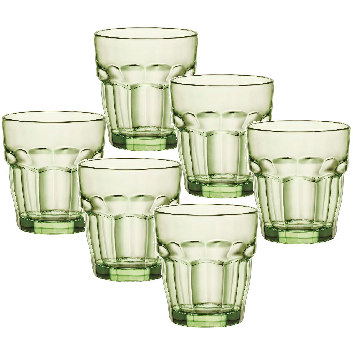 【6客組】Bormioli Rocco ロックバーラウンジタンブラー　ミント　270cc