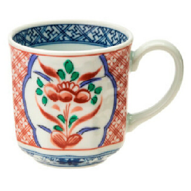 美濃焼 呉須赤絵　マグカップ