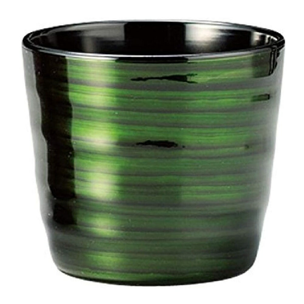 越前漆器 越前塗り 緑透 ロクロ目カップ・食洗機対応