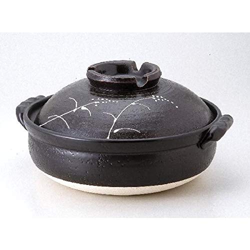 萬古焼　IH対応土鍋　むさし野　8号深鍋　29×25×16cm