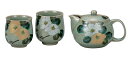 日本の伝統工芸品【九谷焼】くつろぎ揃 金銀椿 網付