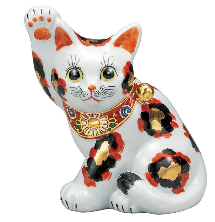 樂天商城 - 日本の伝統工芸品【九谷焼】 5.5号招き猫 金三毛
