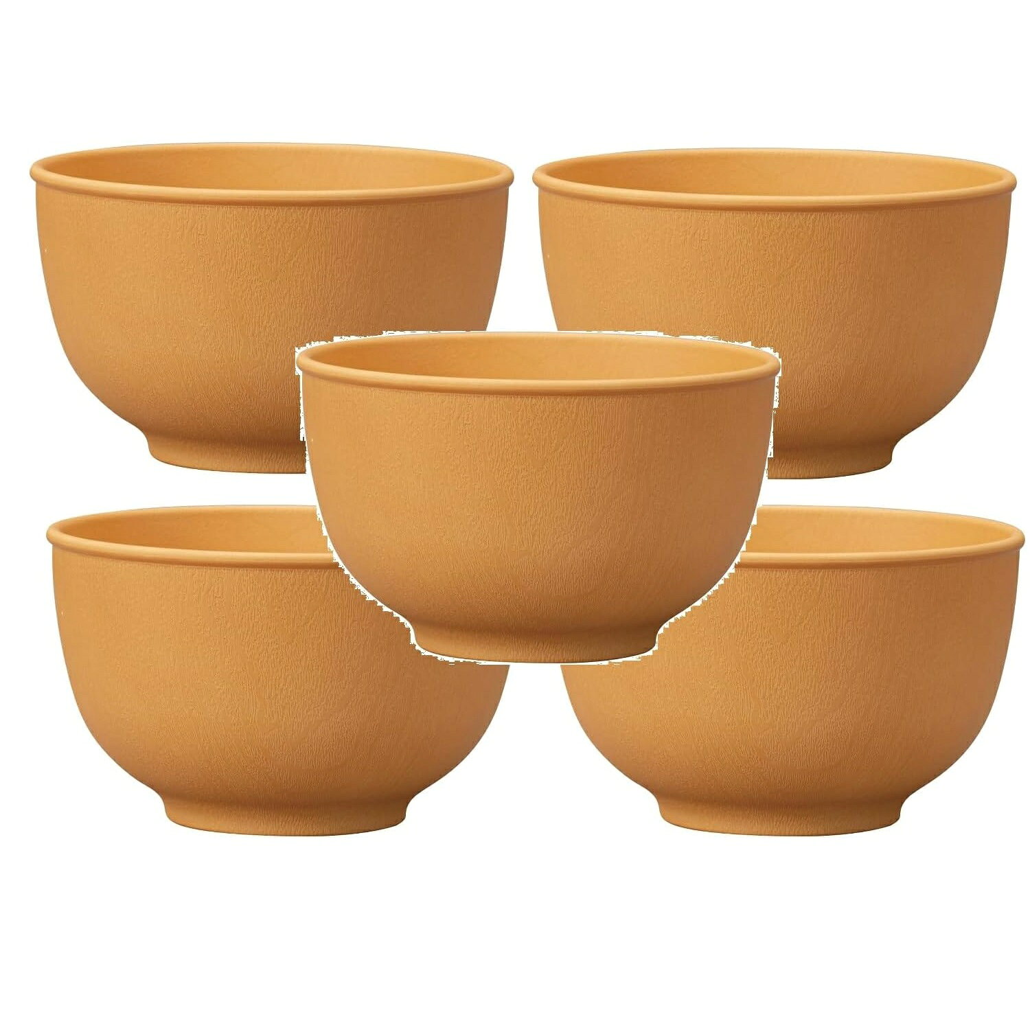 Rakuten - 山中漆器 山中塗 レンジ対応 抗菌 木目ラウンドボウル S ナチュラル・抗菌加工・家庭用電子レンジ・家庭用食洗機対応（5客組）