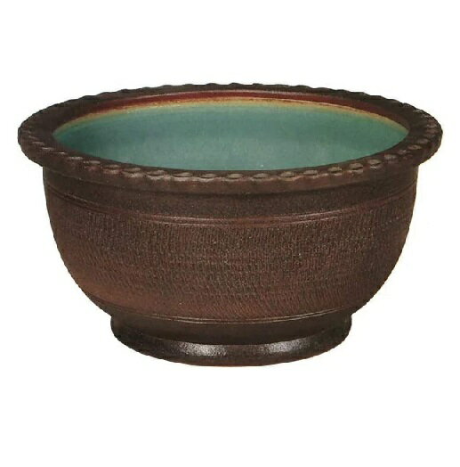 信楽焼 窯肌トチリワン型水鉢 16号