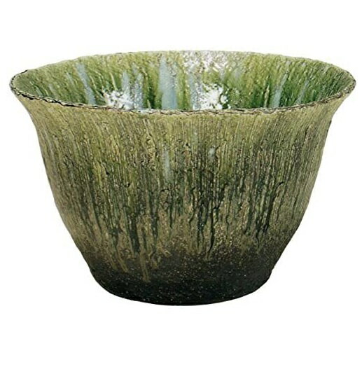 信楽焼 緑ガラス水鉢 20号