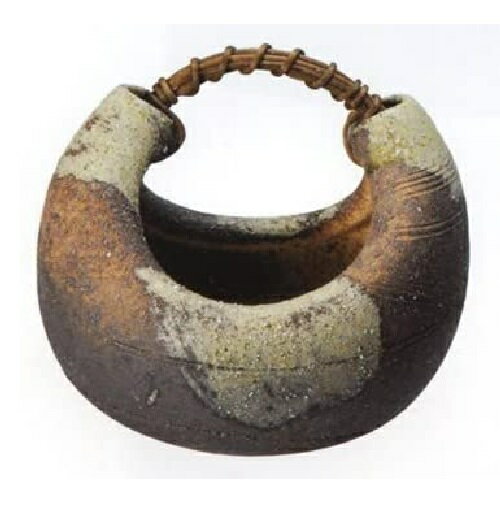 信楽焼　古陶つる渡し花器