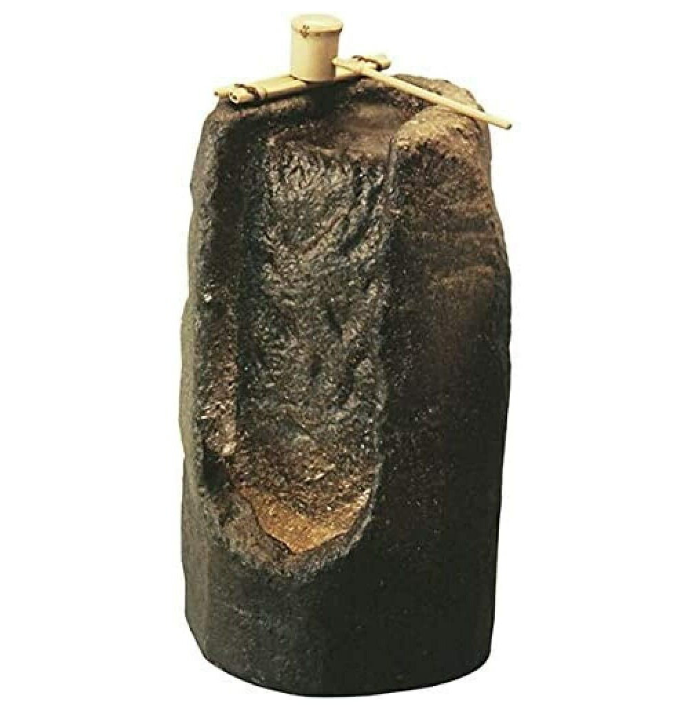 【信楽焼】湧き水つくばいけいめい（竹*照明具*循環式モーター付）