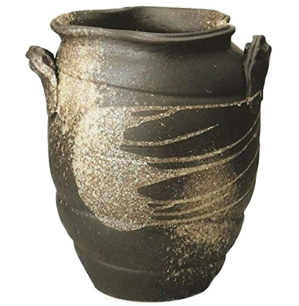 【信楽焼】窯肌壷型傘立