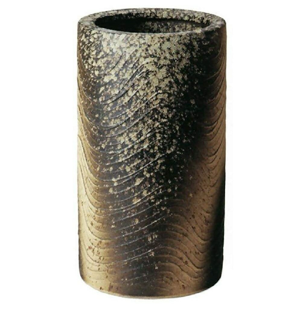 【信楽焼】古信楽斑点小筒傘立