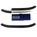 尾形刀剣 AN-3 蝦夷刀(アイヌ刀) 黒呂鞘　全長50cm、刀身28.5cm、刀袋付