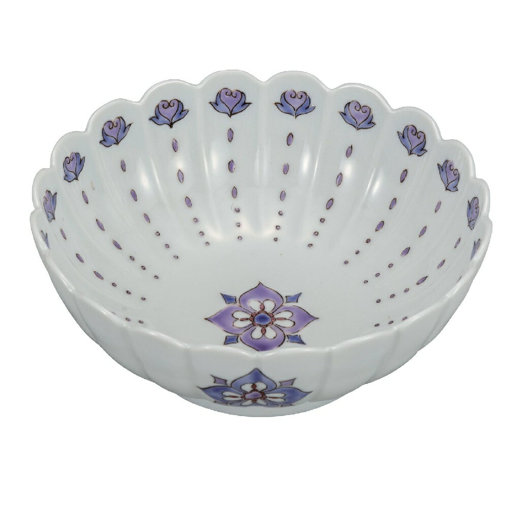 乐天商城 - 日本の伝統工芸品【九谷焼】5.2号鉢 花菱文 新田智子