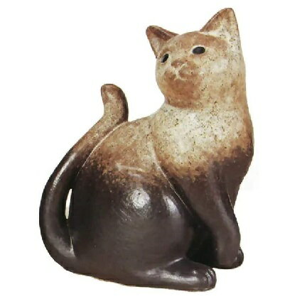 Rakuten - 信楽焼　ねこ（粉引風）9号